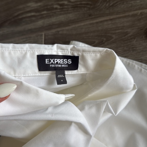 Express Elegant Portofino White Shirt Dress. NWT size small - Picture 8 of 8